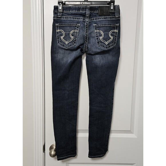 Big Star Remy Skinny Jeans Women's 27 (28x26.5) Blue Low-Rise Embroidered VGUC - Picture 1 of 10